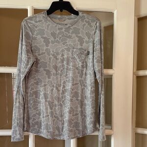 Mars Wear Men's Gray Camouflage Long Sleeve Shirt